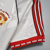 1991 Man Utd Away White Retro Soccer Jersey
