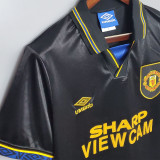 1993-1994 Man Utd Away Black Retro Soccer Jersey