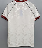 1991 Man Utd Away White Retro Soccer Jersey