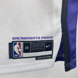 23-24 Kings FOX #5 White Top Quality Hot Pressing NBA Jersey