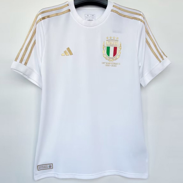 2023 Italy White 125th Anniversary Edition Fans Soccer Jersey