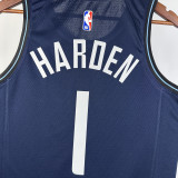 23-24 Clippers HARDEN #1 Dark blue City Edition Top Quality Hot Pressing NBA Jersey