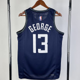 23-24 Clippers GEORGE #23 Dark blue City Edition Top Quality Hot Pressing NBA Jersey