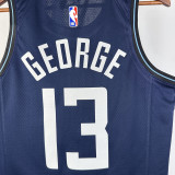 23-24 Clippers GEORGE #23 Dark blue City Edition Top Quality Hot Pressing NBA Jersey
