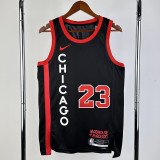 23-24 BULLS JORDAN #23 Black City Edition Top Quality Hot Pressing NBA Jersey