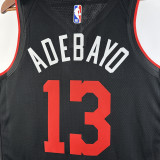23-24 HEAT ADEBAYO #13 Black City Edition Top Quality Hot Pressing NBA Jersey (V领）