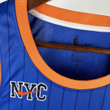 23-24 KNICKS BRUNSON #11 Blue City Edition Top Quality Hot Pressing NBA Jersey