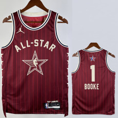 23-24 ALL-STAR BOOKE  #1 Red Top Quality Hot Pressing NBA Jersey