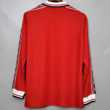 1998-1999 Man Utd Home Long Sleeve Retro Soccer Jersey (长袖)