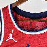 24-25 Clippers LEONARD #2 Red Top Quality Hot Pressing NBA Jersey (Trapeze Edition) 飞人版