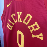 2018-19 Indiana Pacers HALIBURTON  #0 Red Retro Top Quality Hot Pressing NBA Jersey