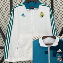 2017-2018 RMA White & Blue Retro Double Sided Windbreaker (双面风衣)