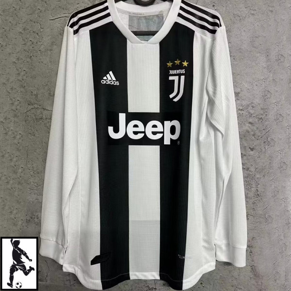 2018-2019 JUV Home Long Sleeve Retro Player Version Soccer Jersey (长袖)球员版