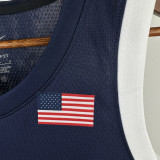 2024 Olympic Game USA BOOKER  #15 Dark Blue Basketball Jersey