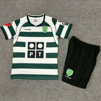 2001-2002 Sporting Lisbon Home Kids Retro Soccer Jersey