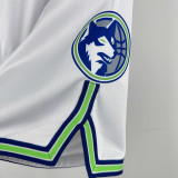 23-24  TIMBERWOLVES White City Edition Top Quality NBA Pants