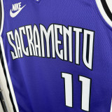 24-25 KINGS SABONIS #11 Purple Retro Top Quality Hot Pressing NBA Jersey(V领）