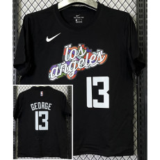 T263 Clippers GEORGE #13 Black High Quality Casual T-Shirt