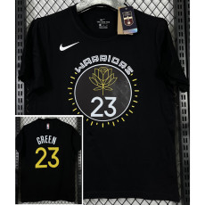 T223 WARRIORS GREEN #23 Black High Quality Casual T-Shirt