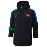 24-25 ARS Black Hooded Windbreaker Fabric Cotton Coat #G193
