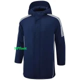 24-25 Royal Blue Hooded Windbreaker Fabric Cotton Coat #G229光板