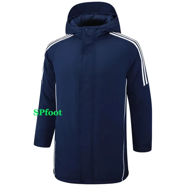 24-25 Royal Blue Hooded Windbreaker Fabric Cotton Coat #G229光板