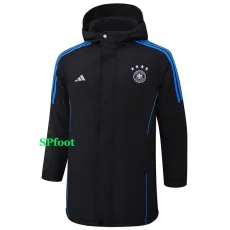 24-25 Germany Black Hooded Windbreaker Fabric Cotton Coat #G201