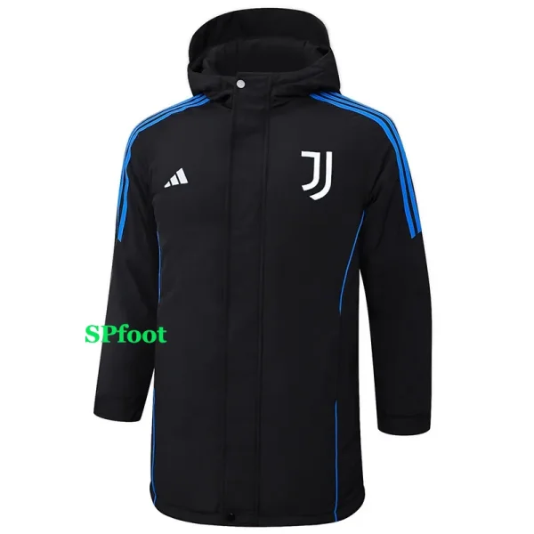 24-25 JUV Black Hooded Windbreaker Fabric Cotton Coat #G227