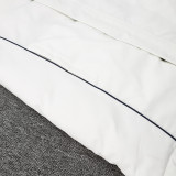 24-25 White Hooded Windbreaker Fabric Cotton Coat #G228光板