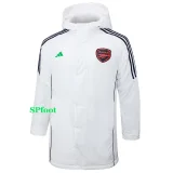 24-25 ARS White Hooded Windbreaker Fabric Cotton Coat #G191