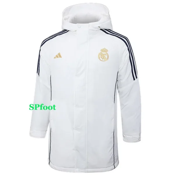 24-25 RMA White Hooded Windbreaker Fabric Cotton Coat #G208(金标)