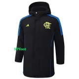 24-25 Flamengo Black Hooded Windbreaker Fabric Cotton Coat #G207