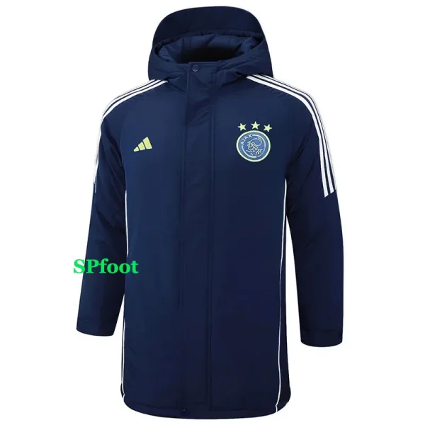 24-25 Ajax Royal Blue Hooded Windbreaker Fabric Cotton Coat #G189