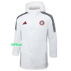 24-25 Bayern White Hooded Windbreaker Fabric Cotton Coat #G197