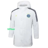24-25 Ajax White Hooded Windbreaker Fabric Cotton Coat #G188