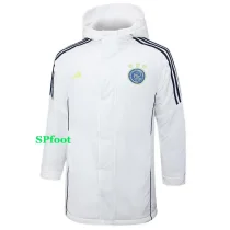 24-25 Ajax White Hooded Windbreaker Fabric Cotton Coat #G188