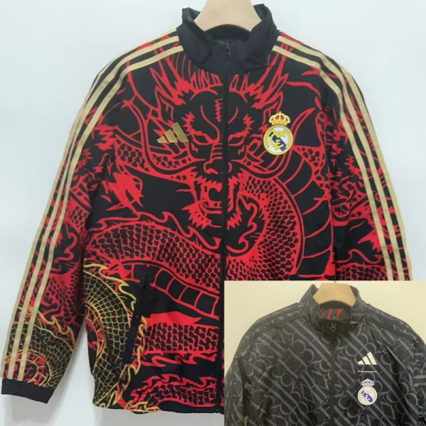 24-25 RMA Red & Black Double Sided Windbreaker (双面风衣)(红龙)