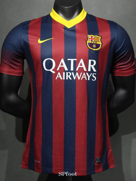 2013-2014 BAR Home Player Version 球员 Retro Soccer Jersey