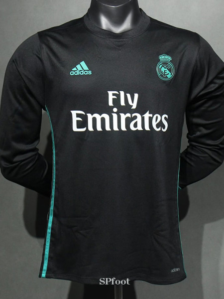 2017-2018 RMA Away Player Version 长袖球员 Long Sleeve Retro Soccer Jersey