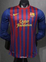 2011-2012 BAR Home Player Version 长袖球员 Long Sleeve Retro Soccer Jersey