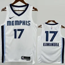 22-23 Grizzlies KAWAMURA #17 White Top Quality Hot Pressing NBA Jersey