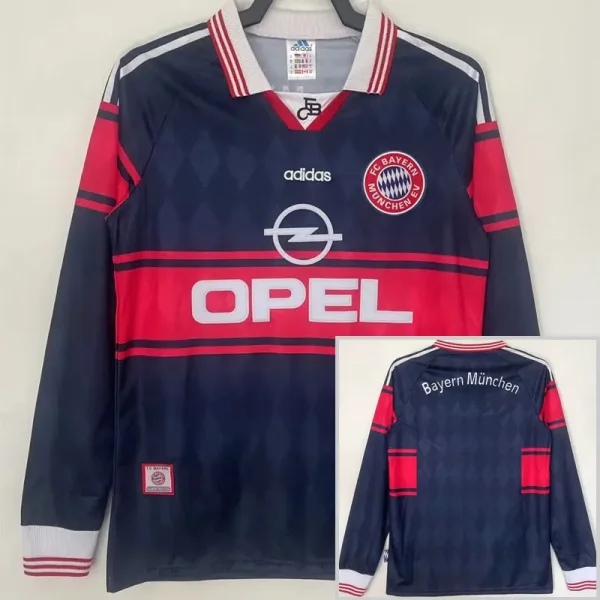 1997-1999 Bayern Home Long Sleeve Retro Soccer Jersey (长袖)
