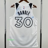 24-25 Timberwolves RANDLE #30 White City Edition Top Quality Hot Pressing NBA Jersey