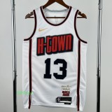 24-25 ROCKETS HARDEN #13 White City Edition Top Quality Hot Pressing NBA Jersey