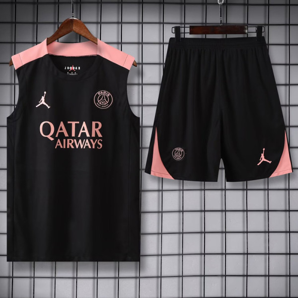 25-26 PSG Jordan Black Tank top and shorts suit