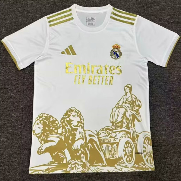 25-26 RMA White Special Edition Fans Training Shirts (金双狮)