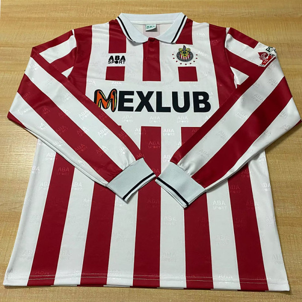 1994-1995 Chivas Guadalajara Home Long Sleeve Retro Soccer Jersey (长袖)