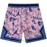 C2444 AJ Pink Blue Casual Short Pants