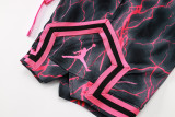 C2440 AJ Grey Red Casual Short Pants