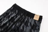 C2443 AJ Black Grey Casual Short Pants